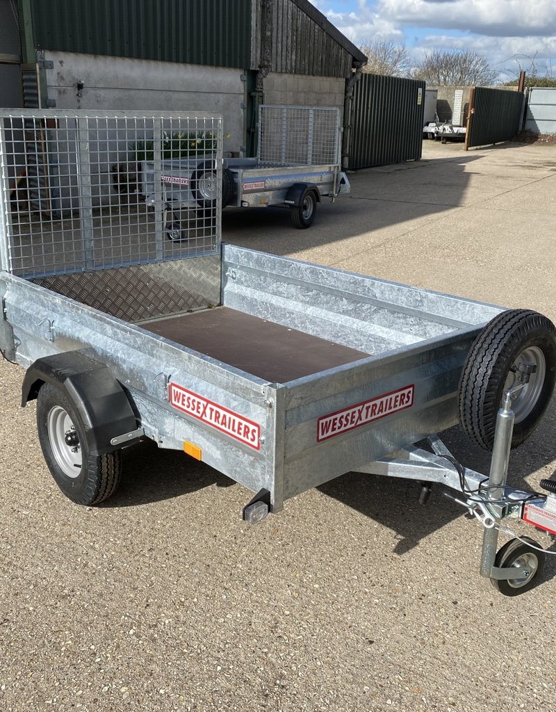 Wessex UBGT64 Single Axle Unbraked Goods Trailer 750kg GVW Fitted with  Ramp Tailgate, Spare Wheel