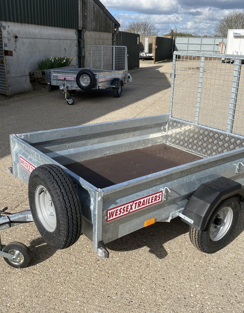 Wessex UBGT64 Single Axle Unbraked Goods Trailer 750kg GVW Fitted with  Ramp Tailgate, Spare Wheel