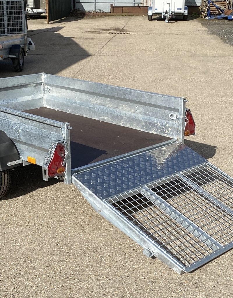 Wessex UBGT64 Single Axle Unbraked Goods Trailer 750kg GVW Fitted with  Ramp Tailgate, Spare Wheel