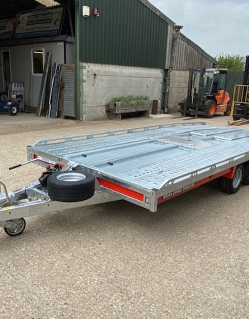 Brian James 231 T Transporter, 5.0m x 2.1m, 3.5t, 10in wheels, 3 Axle 1.8m Ramps & Tilt Bed