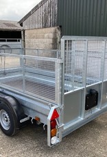 Wessex Trailers Wessex WG105 Twin Axle Braked Goods Trailer 2.6t GVW, Ramp Tailgate, Mesh Sides, Spare Wheel & Carrier