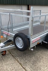 Wessex Trailers Wessex WG105 Twin Axle Braked Goods Trailer 2.6t GVW, Ramp Tailgate, Mesh Sides, Spare Wheel & Carrier