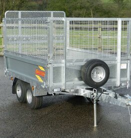 Bateson Trailers Bateson 720 Unbraked Twin Axle Unbraked Trailer Fitted with Mesh Sides & Ramp Tailgate