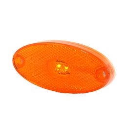 12-24V Slim Line Oval LED Amber Marker Lamp