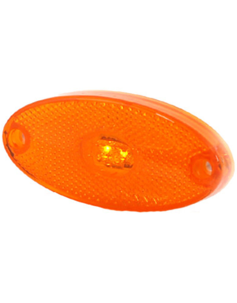 12-24V Slim Line Oval LED Amber Marker Lamp