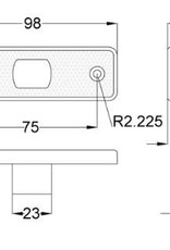 12-24V Rear Red LED Marker Lamp 98mm x 30mm