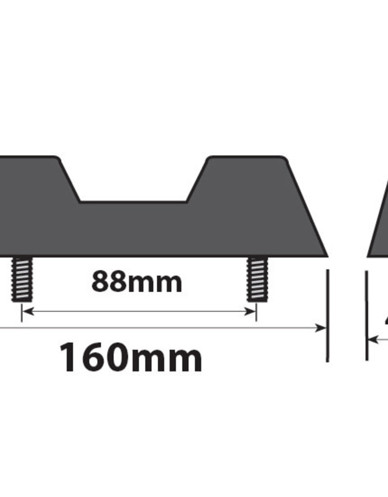 Black Keel Block 160 x 46 x 47mm | Fieldfare Trailer Centre