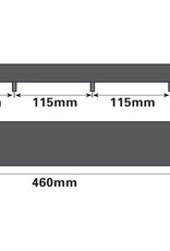 Black Side Buffer 457 x 44 x 25mm | Fieldfare Trailer Centre