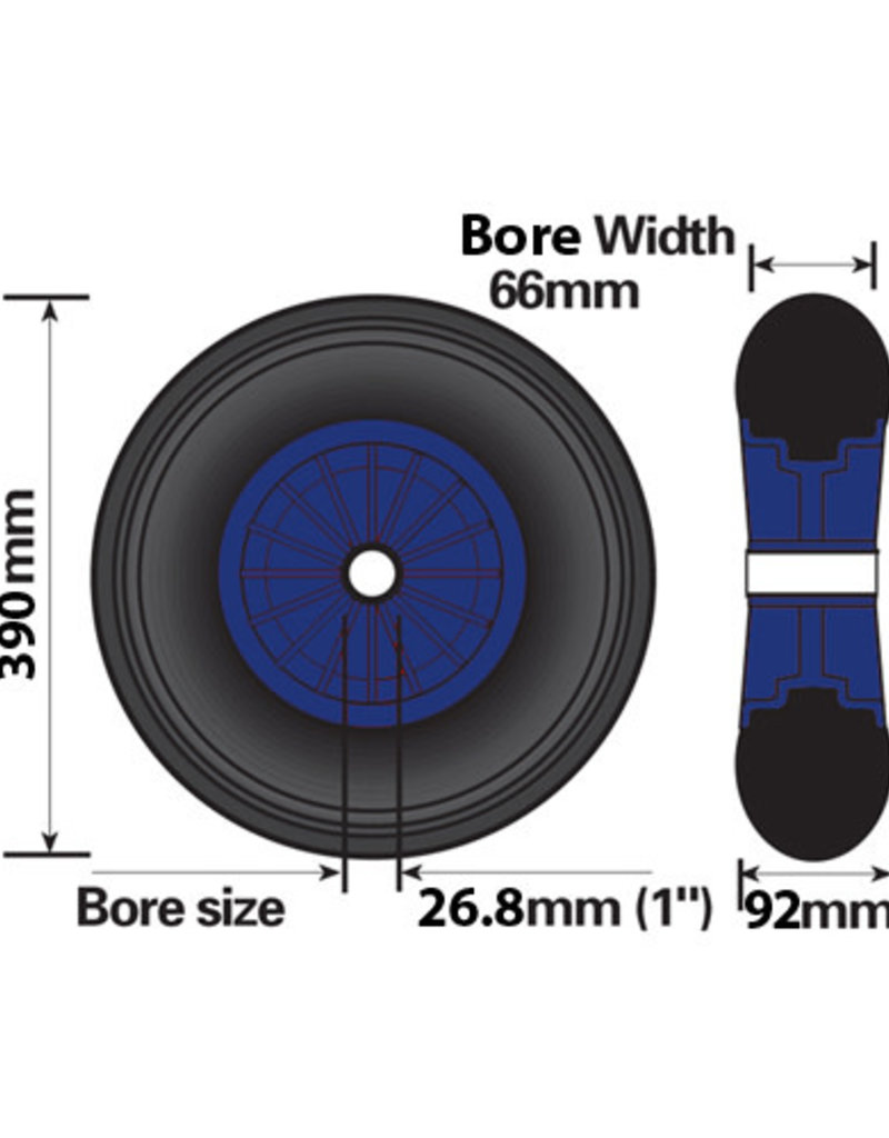 Puncture Proof 15 inch 385mm Launch Trolley Wheel | Fieldfare Trailer Centre