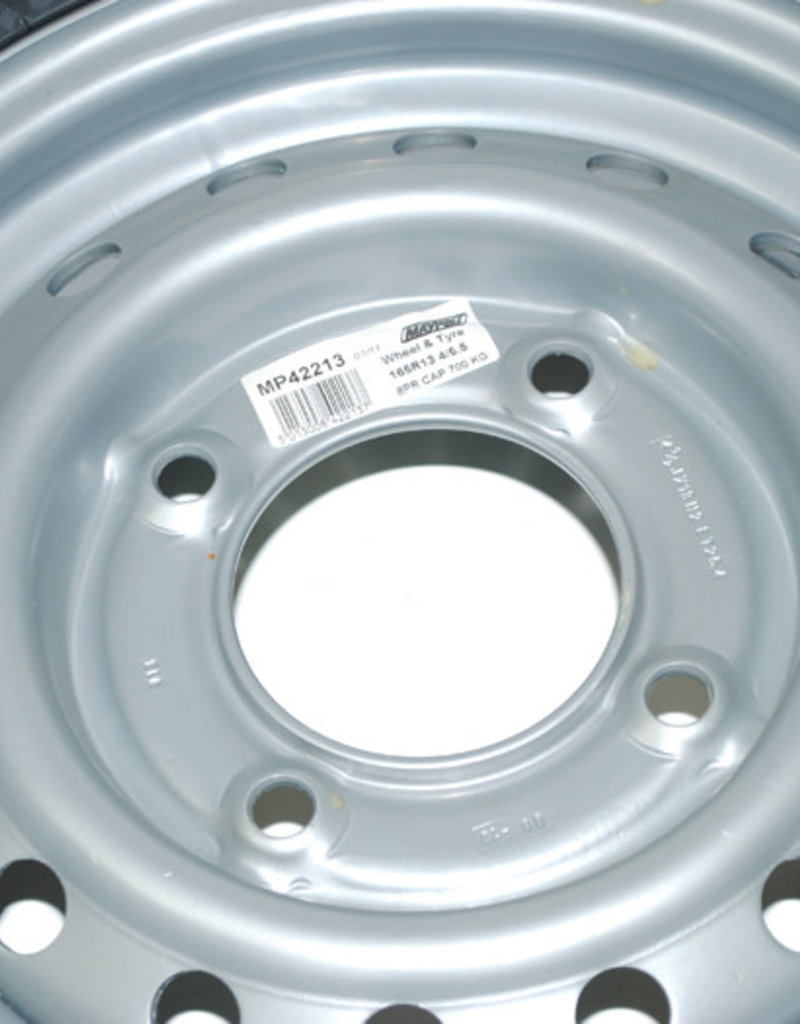 165R 13C Trailer Wheel and Tyre 74N 4 STUD 5.5 inch pcd  | Fieldfare Trailer Centre