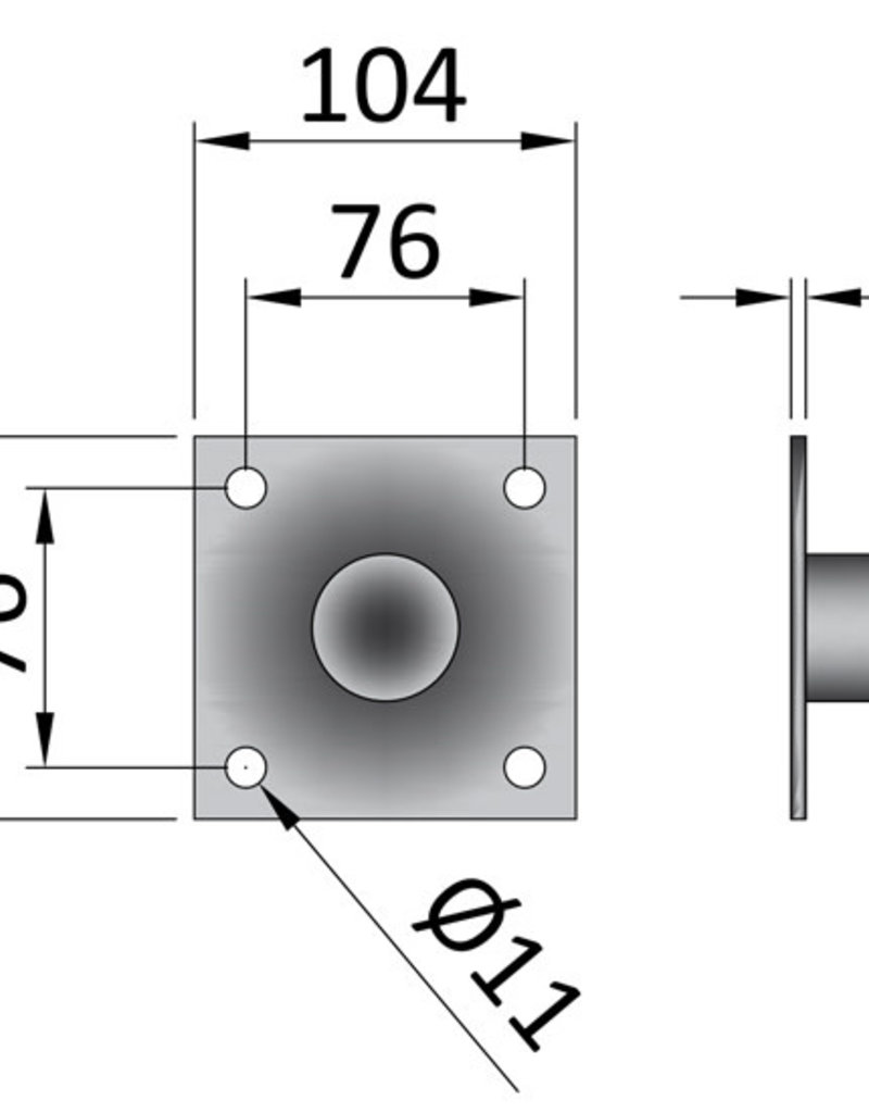 Swivel Jack Mounting Plate | Fieldfare Trailer Centre