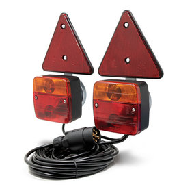 12V Magnetic Lighting Pod With Triangles & 6m Trailer Cable