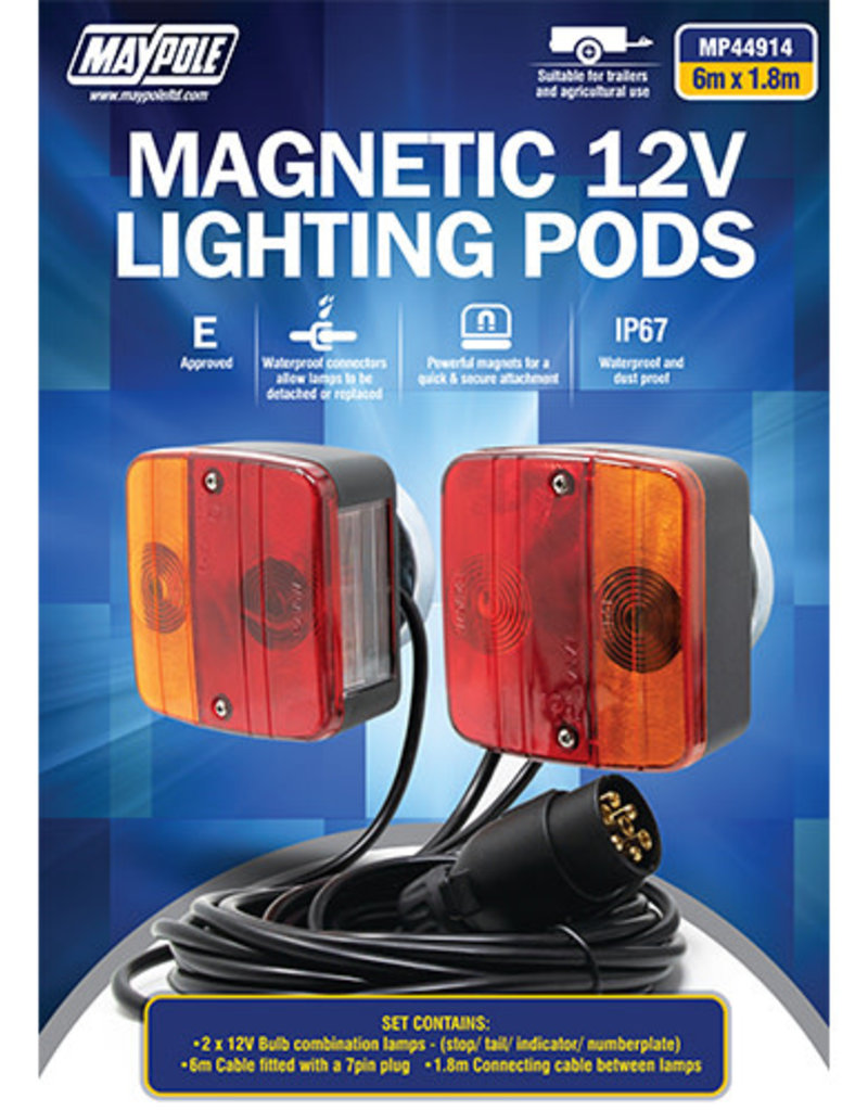 12V Magnetic Lighting Pod With 6m Of Cable