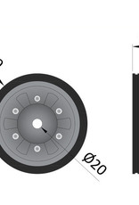 Jockey Spare Wheel to suit MP9721 & MP9724 Jockeys