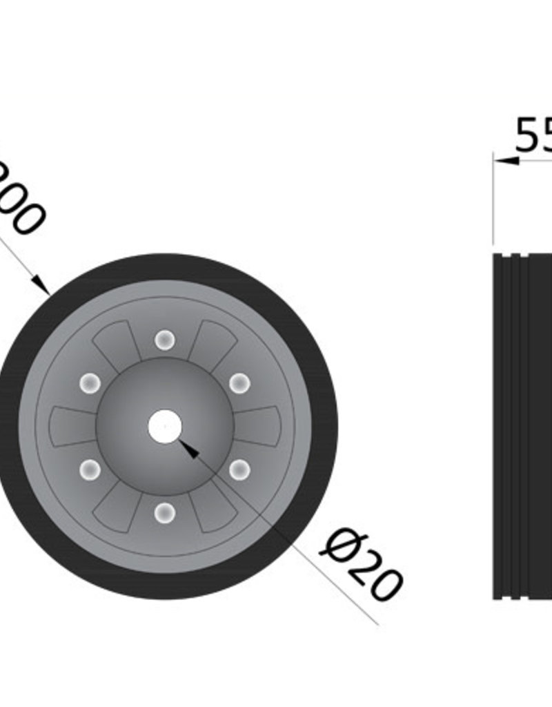 Jockey Spare Wheel to suit MP9721 & MP9724 Jockeys