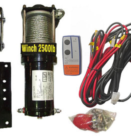 Winch Electric 1100kg suits ATV 8m cable & hook