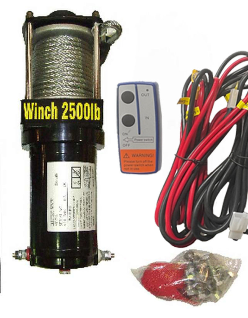 Winch Electric 1100kg suits ATV 8m cable & hook