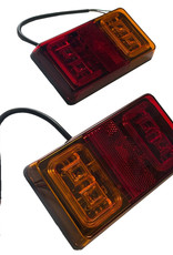 GWAZA Rear Trailer Lamp 3 in 1 LED 12V Set of 2 | Fieldfare Trailer Centre