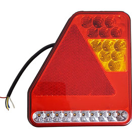 Trailer LED Tail Light Triangle STIRR 12-24V L/H Side - Stop/Tail/Indicator/Reverse/Reflector