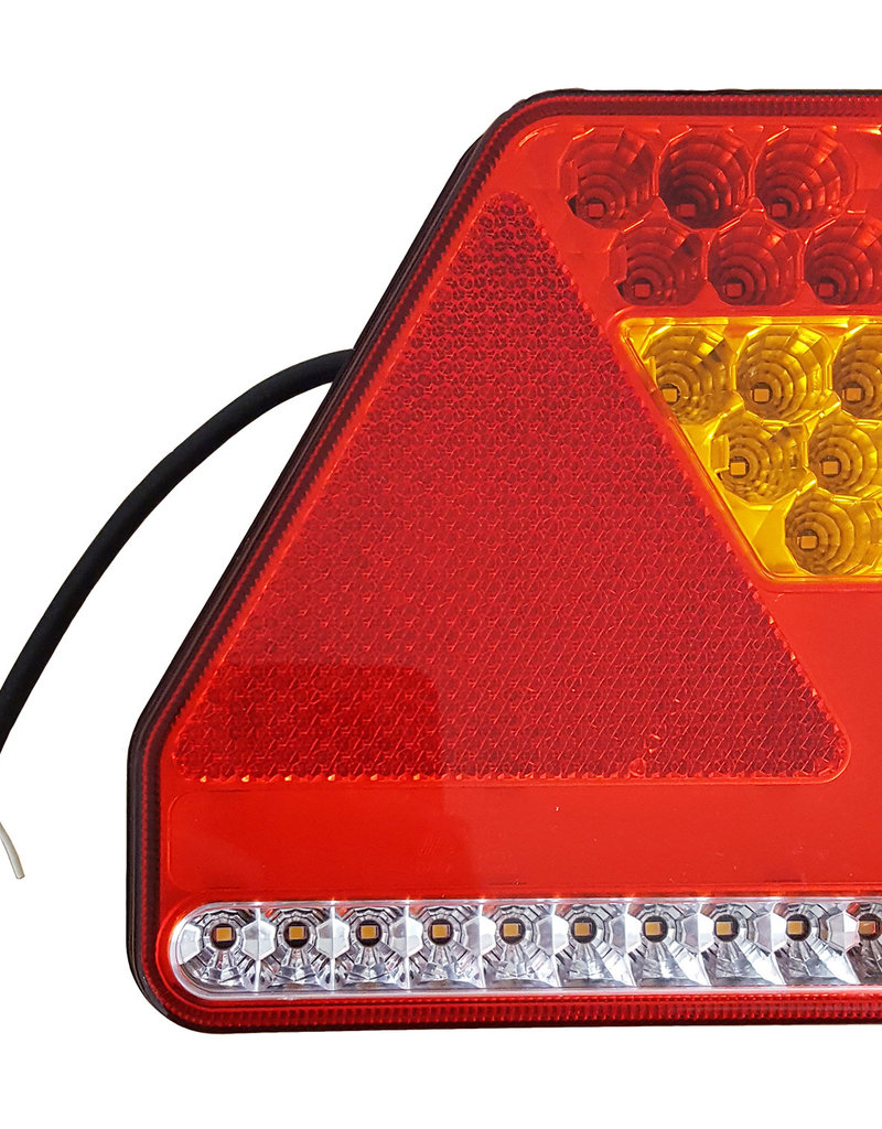 Trailer LED Tail Light Triangle STIFR 12-24V LH | Fieldfare Trailer Centre