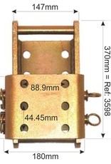 Tow Hitch Height Adjuster c/w Drop Plate - 2 Pin | Fieldfare Trailer Centre