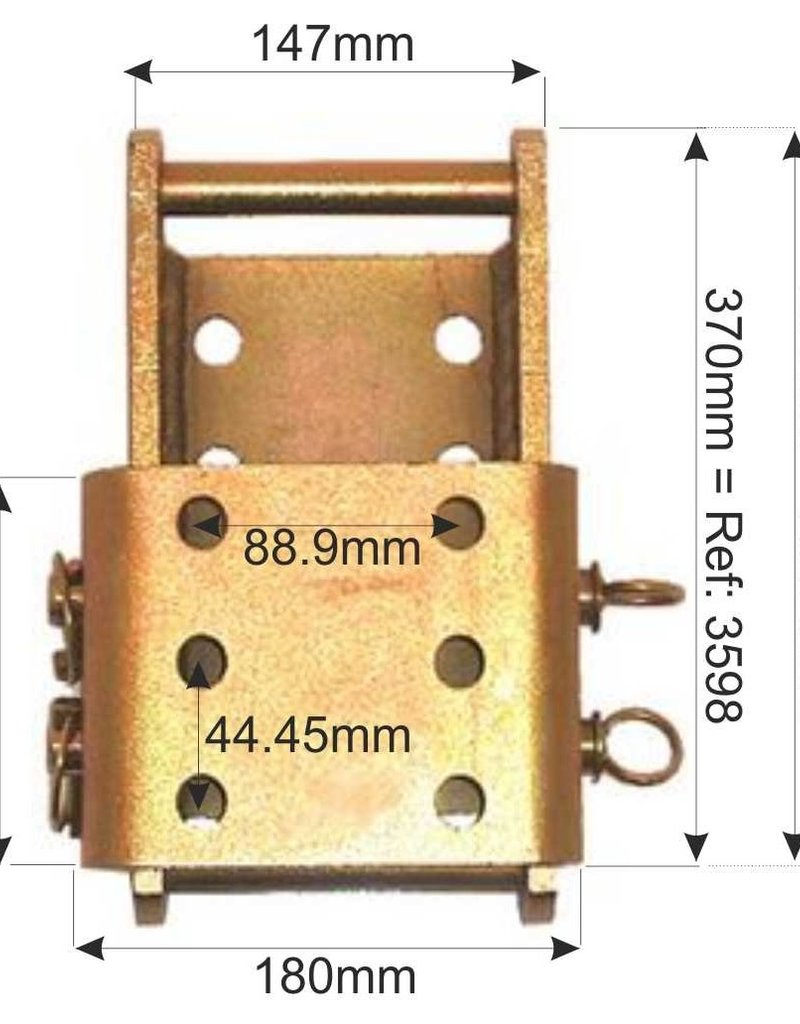 Tow Hitch Height Adjuster c/w Drop Plate - 2 Pin | Fieldfare Trailer Centre