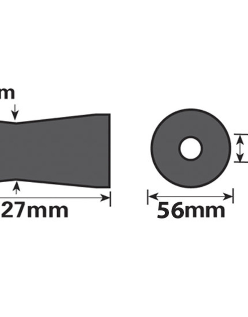 Boat Keel V Roller 127 x 19 x 42-56mm | Fieldfare Trailer Centre