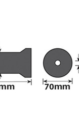 Boat Flat Keel Roller 127 x 16 x 51-70mm | Fieldfare Trailer Centre