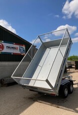 Debon Debon PW2.4 Three Way Tipper Trailer - 3m x 1.8m  2.6t GVW, Mesh Sides & Aluminium Loading Ramps