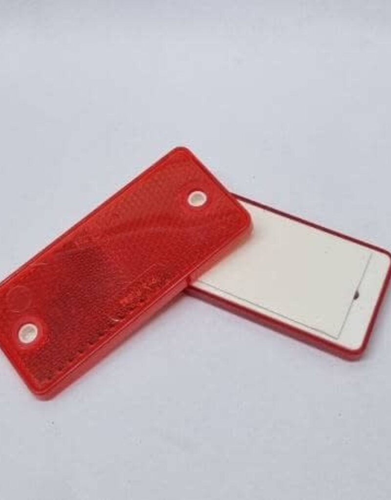 Red Rectangular Reflector 90 x 38mm | Fieldfare Trailer Centre