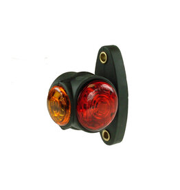 10-30V LED Red/White/Amber Rubber Side Marker Lamp (Short)