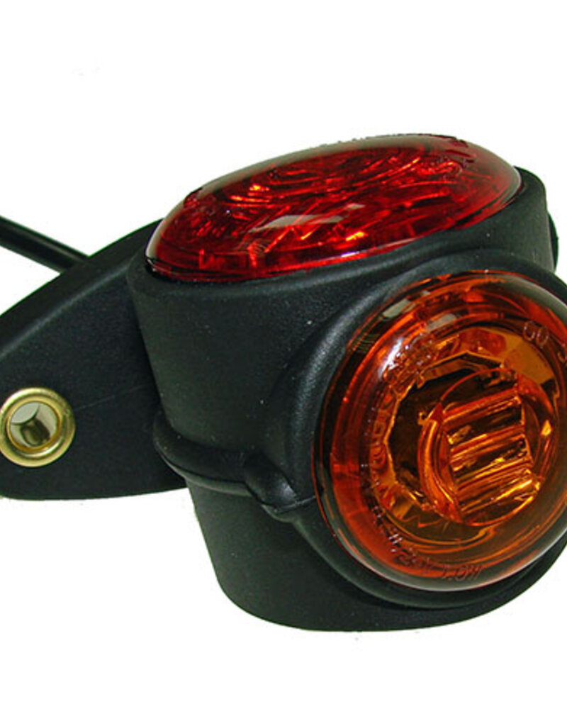 10-30V LED Red/White/Amber Rubber Side Marker Lamp (Short)