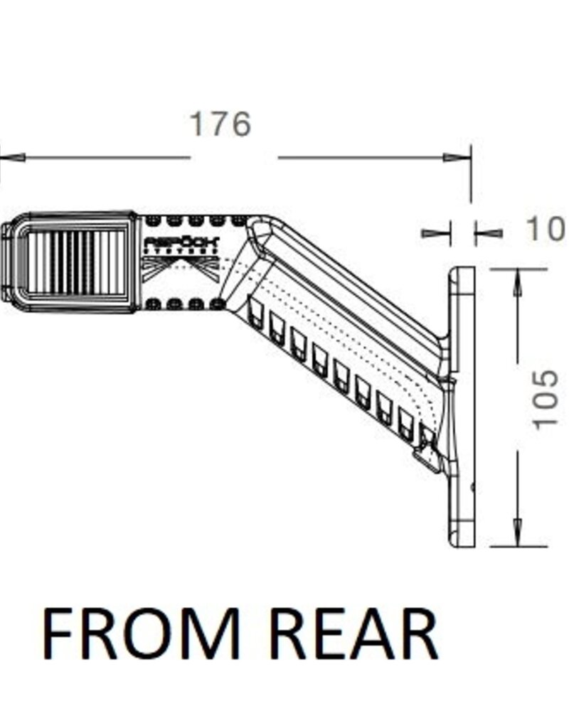 BJT Aspock Rear Side Marker Lamp Left Hand | Fieldfare Trailetr Centre