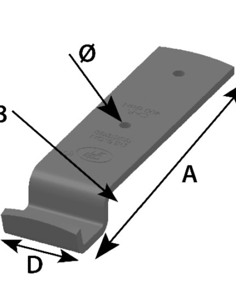 142mm x 21mm Overcentre Latch Fixing Plate | Fieldfare Trailer Centre