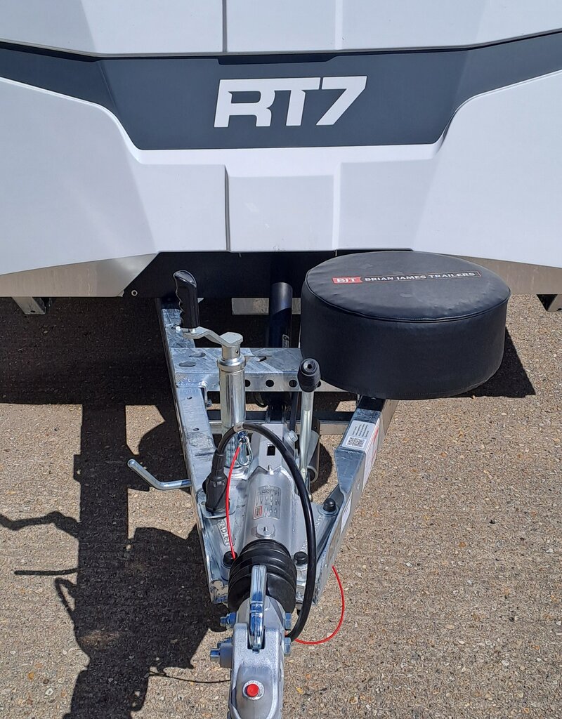 Brian James Race Transporter 7, MY25 - 5.5m x 2.3m, 3500kg, Tri Axle, 10" Wheels, White