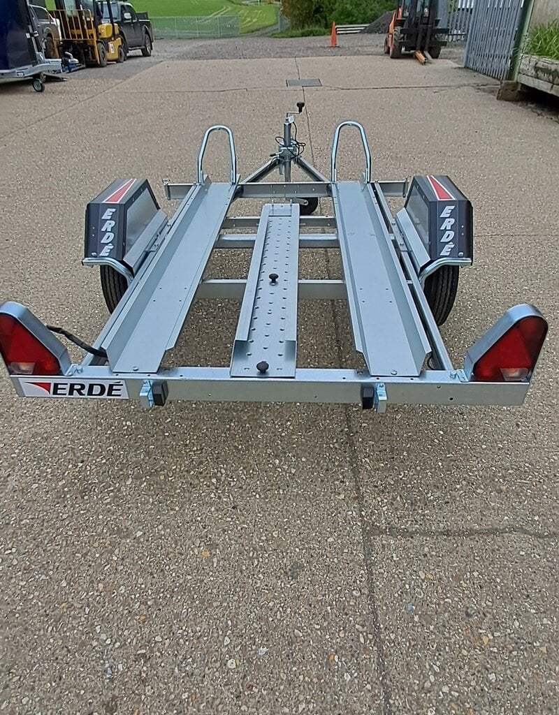 Erde Ch451 Double Bike Trailer with 1.5m Loading Ramp