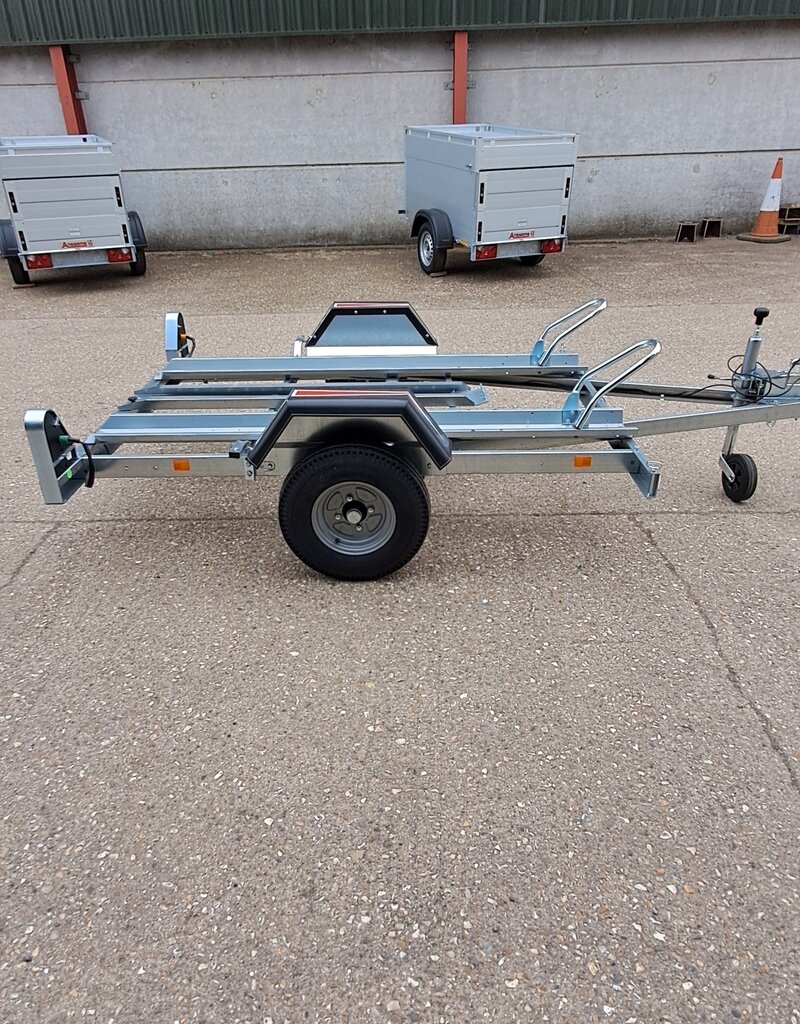 Erde Ch451 Double Bike Trailer with 1.5m Loading Ramp