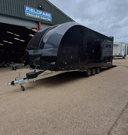 6.0m x 2.3m, 3500kg, Tri Axle, 10" Wheels, Black, Brian James Race Transporter 7