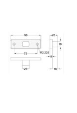 12-24V Front Clear LED Marker Lamp 98mm x 30mm