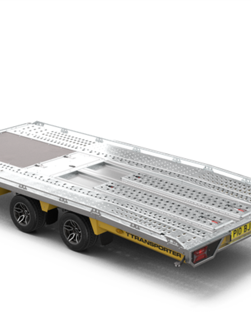 4.5m x 2.0m, 3500kg Gross, Twin Axle, 12" Wheels Brian James T Transporter