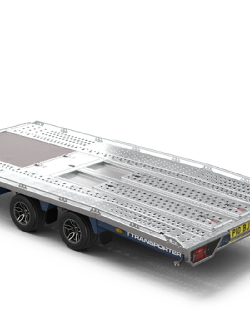 4.5m x 2.0m, 3500kg Gross, Twin Axle, 12" Wheels Brian James T Transporter