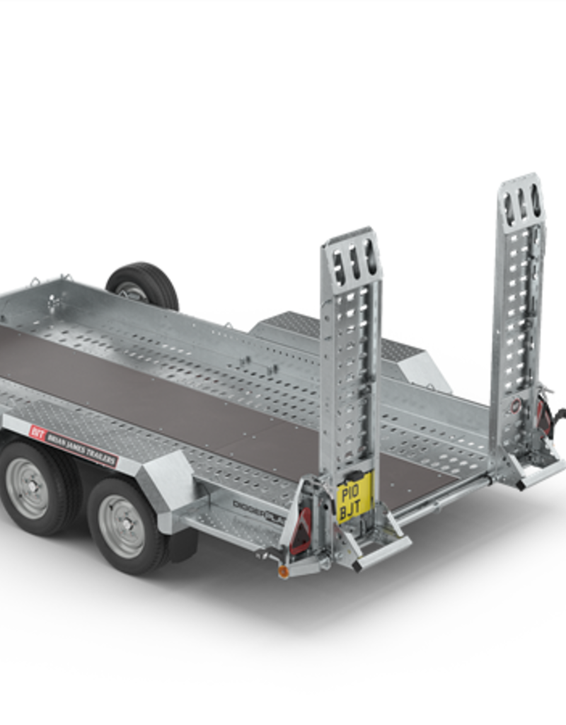 Brian James 543-3717-35-2-12 Digger Plant 2 3.7 x 1.7 3500kg GVW  - Adjustable Ramps