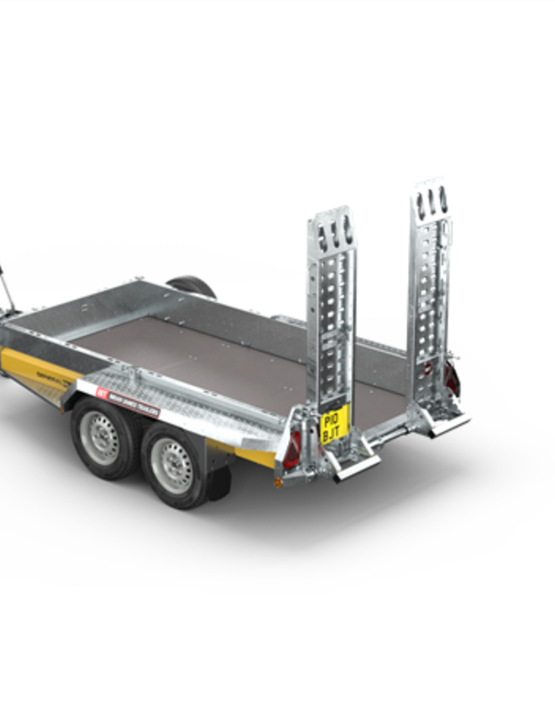 Brian James General Plant 551 - 2.7m x 1.3m, 2700kg, 2 Axle, 13" Wheels Adjustable Ramps