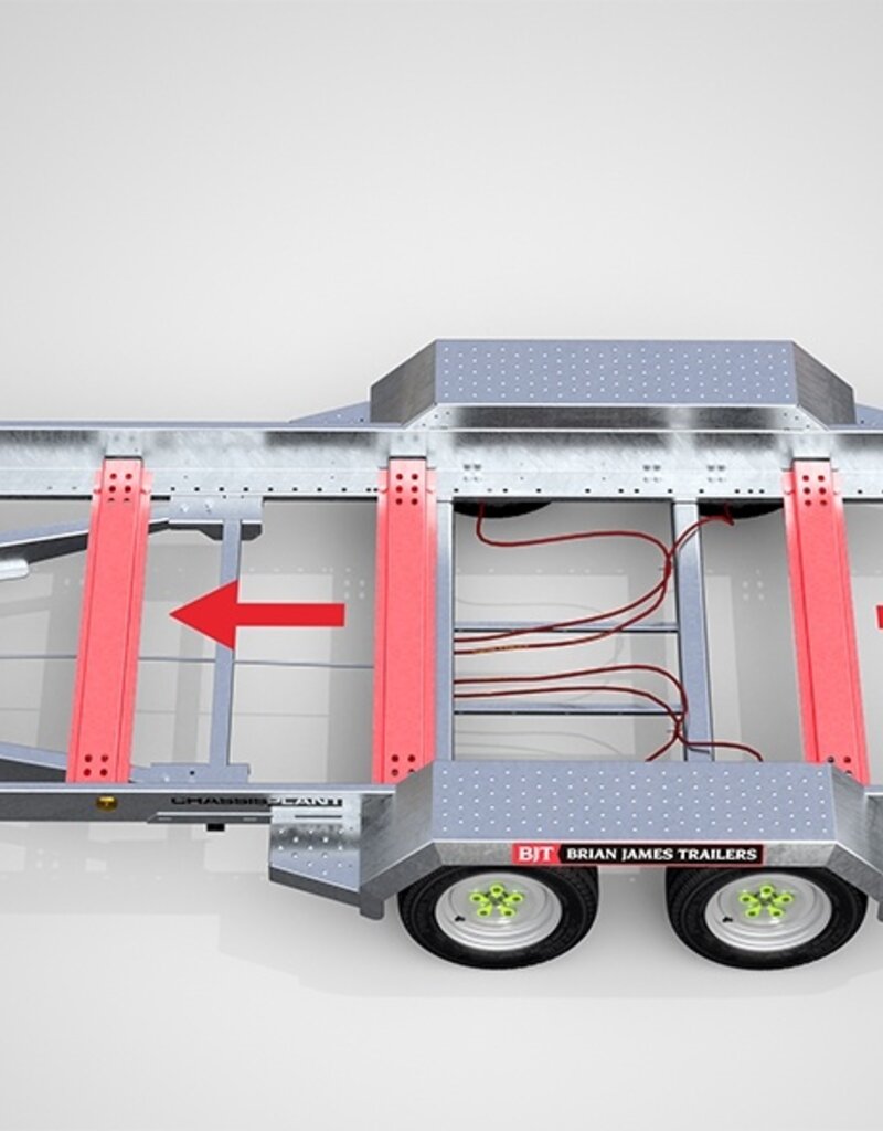 Brian James Chassis Plant 2.8m x 1.3m, 2,700kg, 2 Axle, 13" Wheels