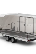 Brian James Race Transporter 7, MY26 - 5.5m x 2.1m, 3500kg, Twin Axle, 12" Wheels, White