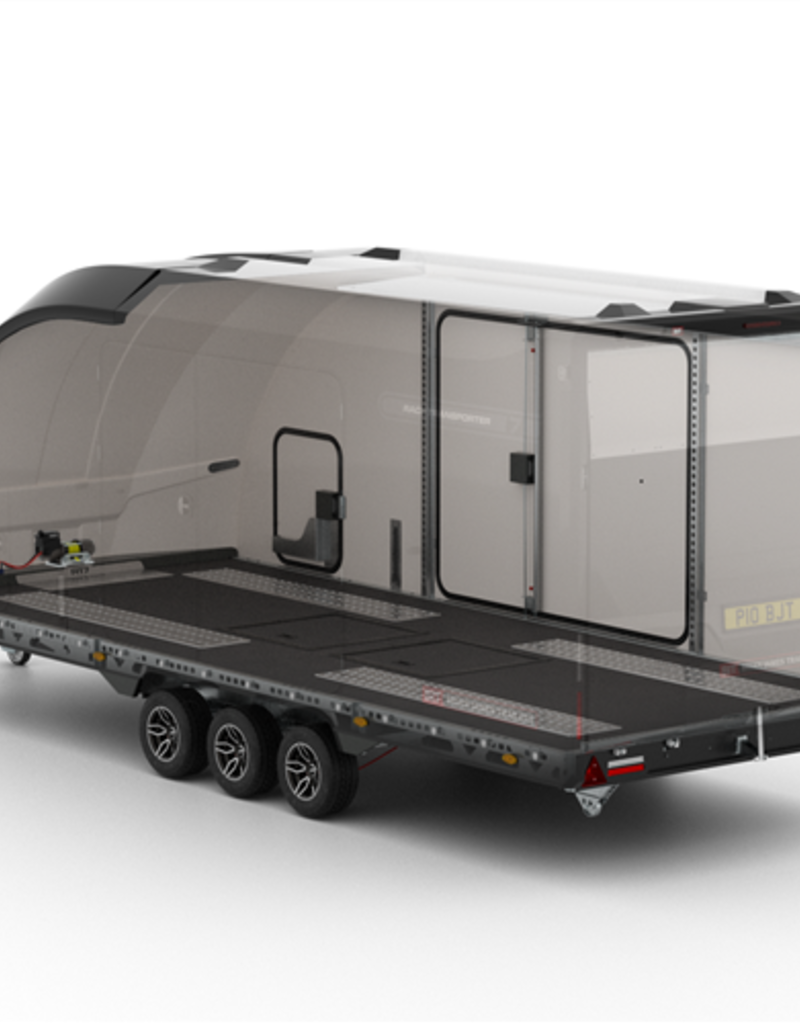 Brian James Race Transporter 7, MY26 - 5.5m x 2.1m, 3500kg, Tri Axle, 10" Wheels, Black