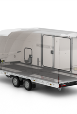 Brian James Race Transporter 7, MY23 - 5.5m x 2.3m, 3500kg, Twin Axle, 12" Wheels, White