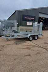 2020 543-1320 Brian James Digger plant 2 Trailer 3.2m x1.7m, One Piece Mesh Insert Ramp panel 3500kg GVW