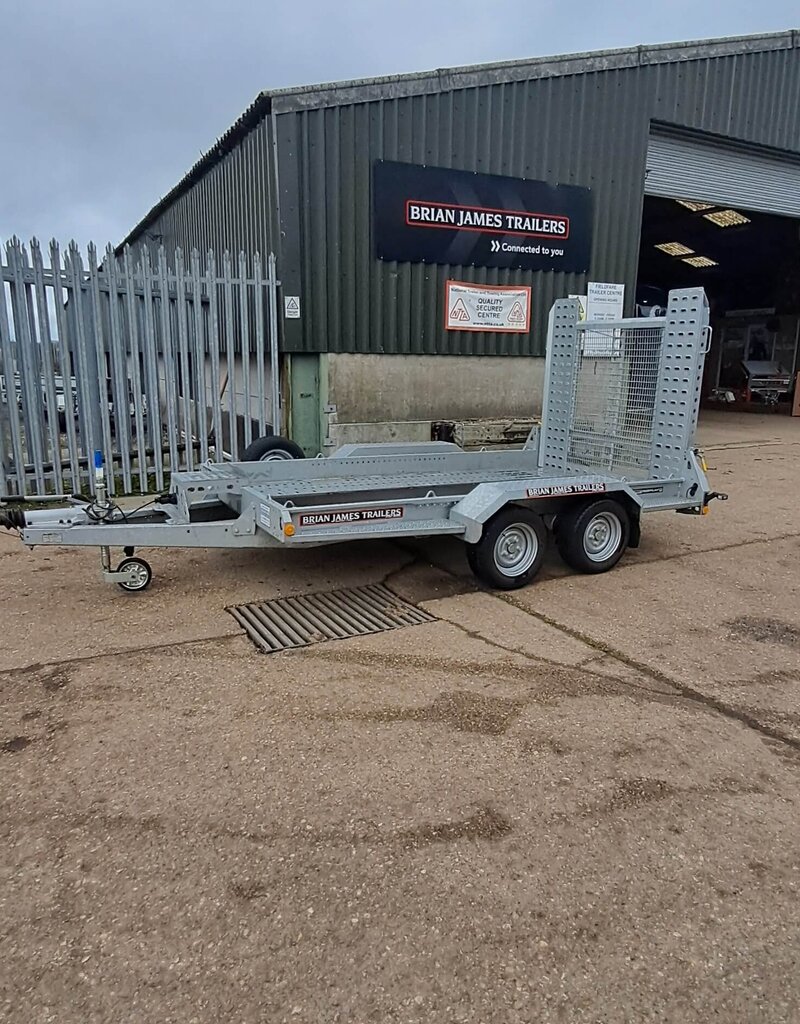 2020 543-1320 Brian James Digger plant 2 Trailer 3.2m x1.7m, One Piece Mesh Insert Ramp panel 3500kg GVW