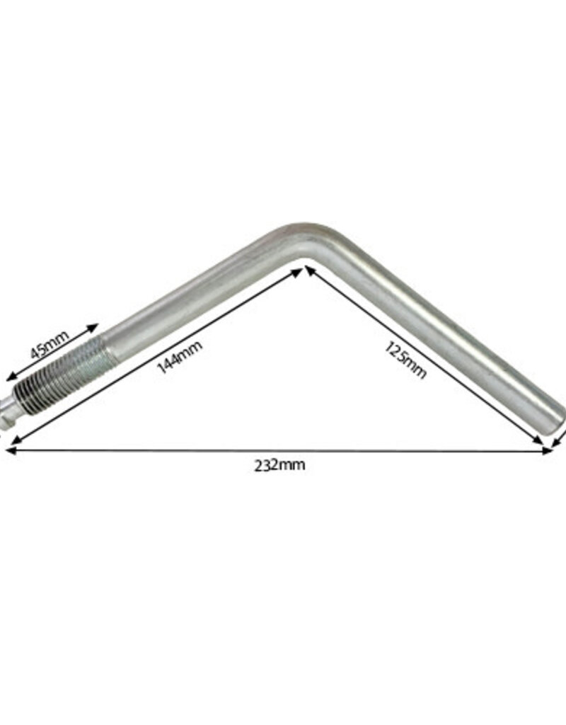 Long Jockey Clamp Handle for Knott Cast Coupling | Fieldfare Trailer Centre